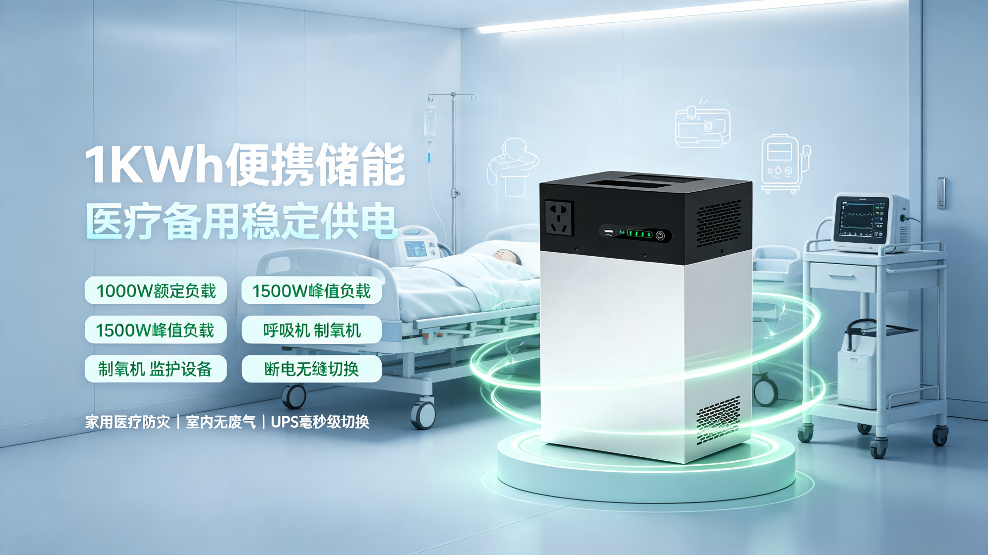 Load Parameters & Market Growth Logic of 1KWh Portable Energy Storage for Medical Backup