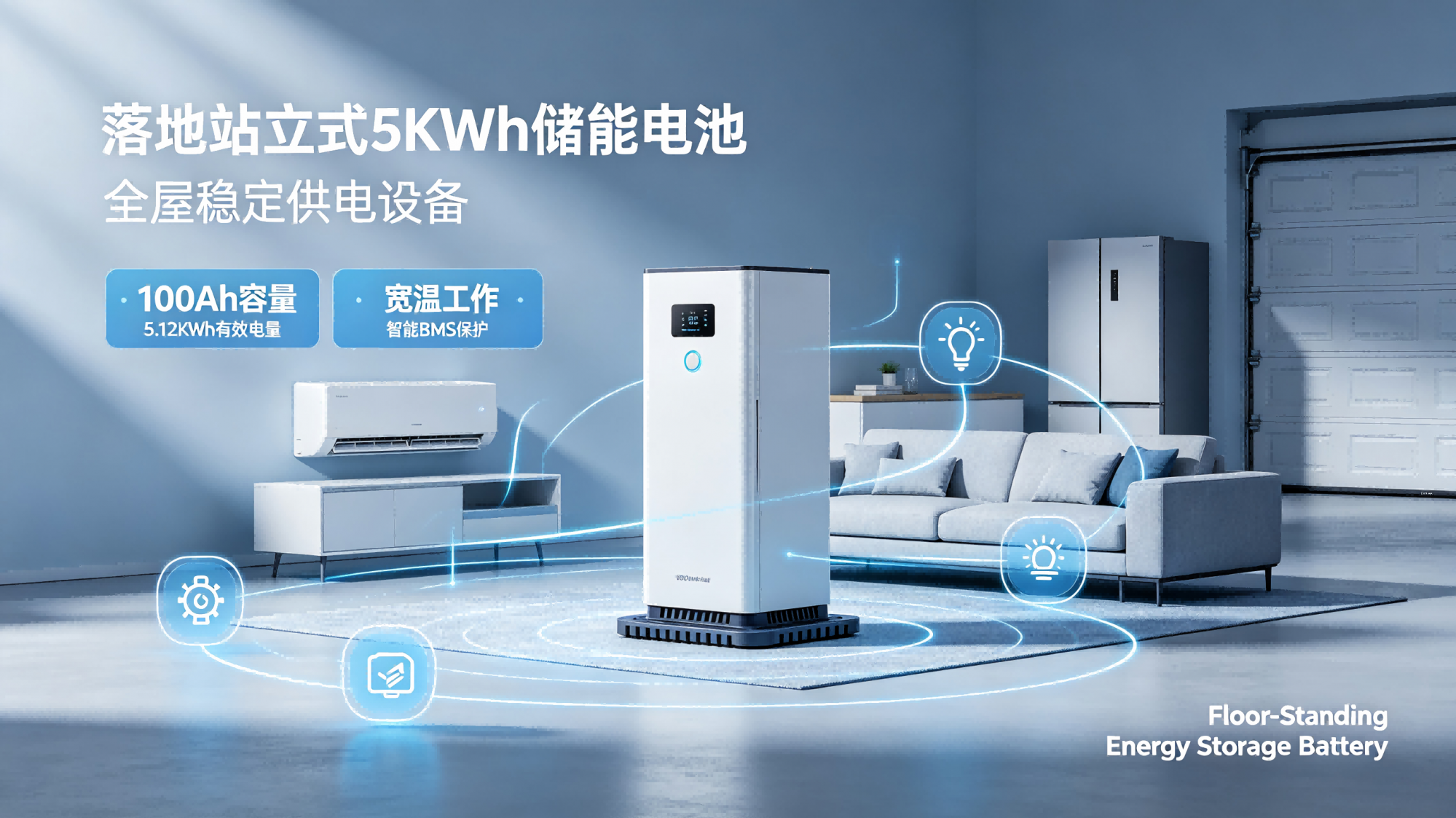 Floor-Standing 5KWh Energy Storage Battery: Stable Whole-House Power Supply Equipment