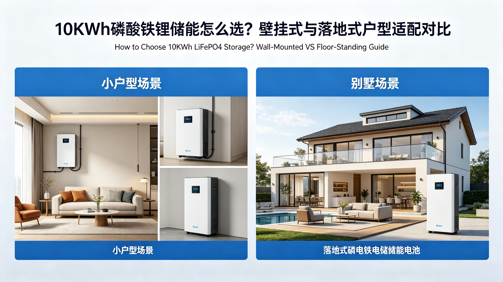 How to Choose 10KWh LiFePO4 Storage? Wall-Mounted VS Floor-Standing Guide