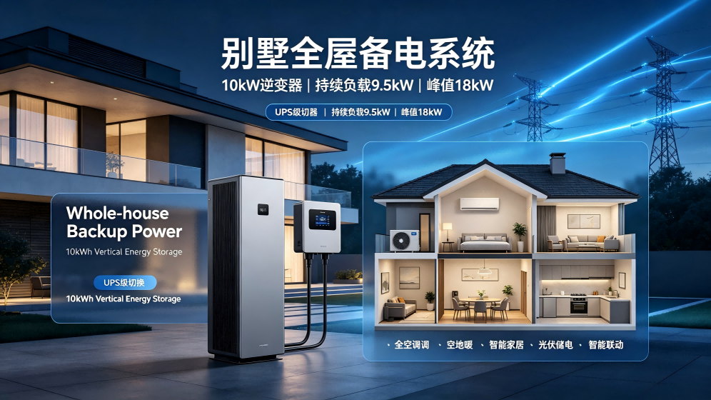 Whole-house Backup Scheme for Villas: Power Matching Logic of 10kWh Vertical Energy Storage