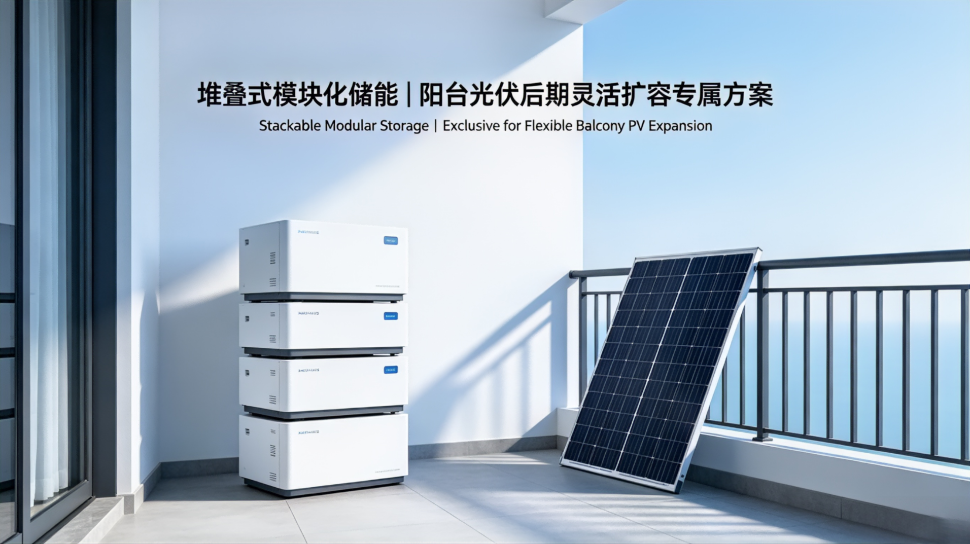 堆叠式模块化储能｜阳台光伏后期灵活扩容专属方案