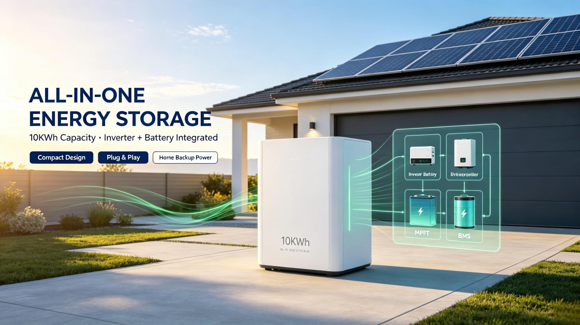 All-in-One Integrated Design, Minimalist Home Energy Storage Solution