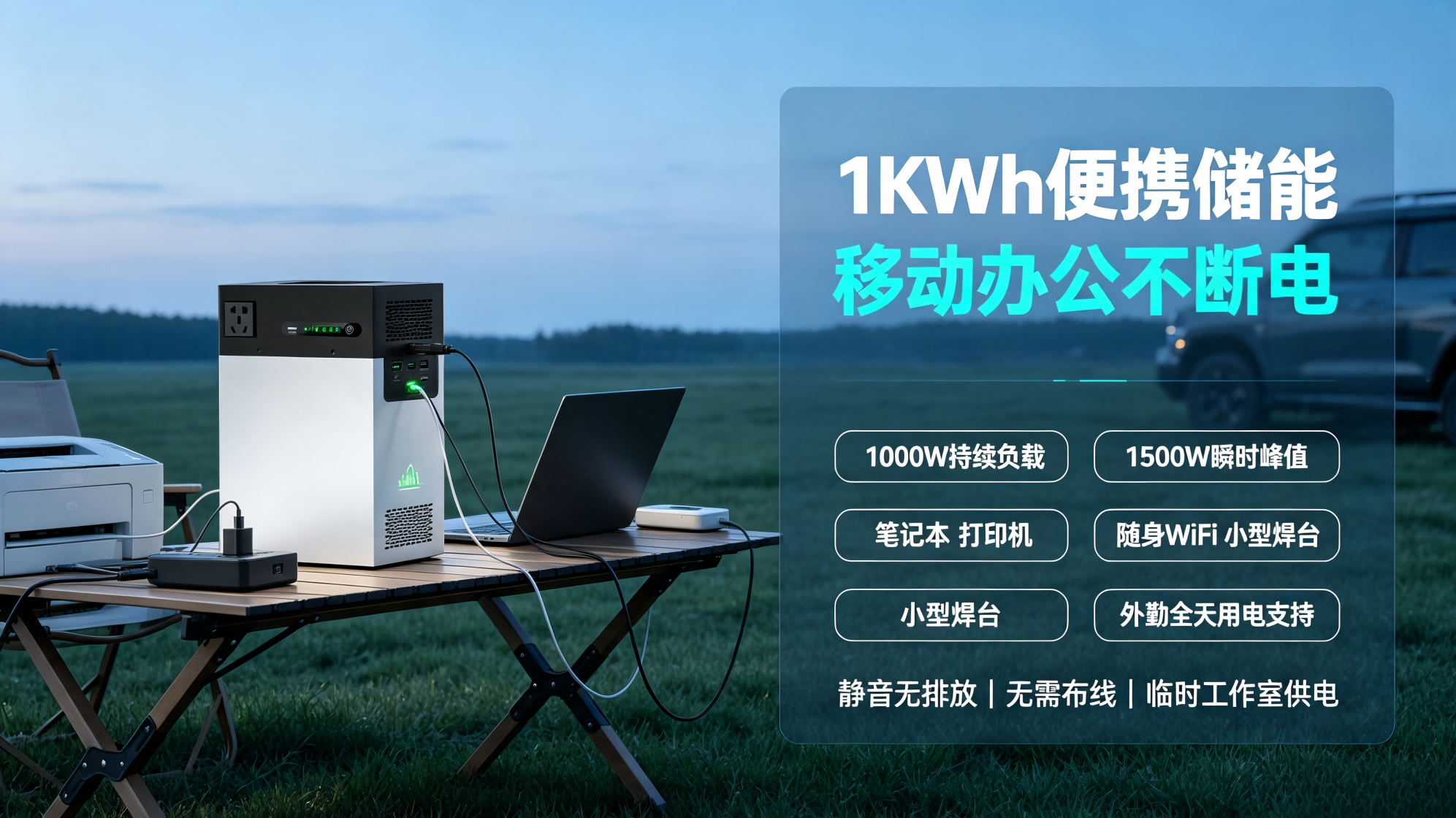 Load Capacity & Global Regional Market Pattern of 1KWh Energy Storage for Mobile Office