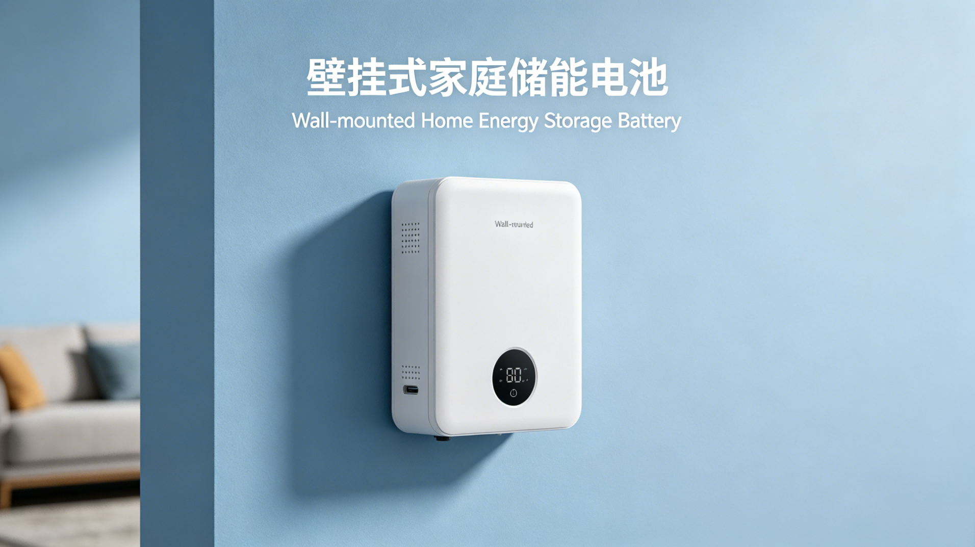 Wall-mounted household energy storage battery