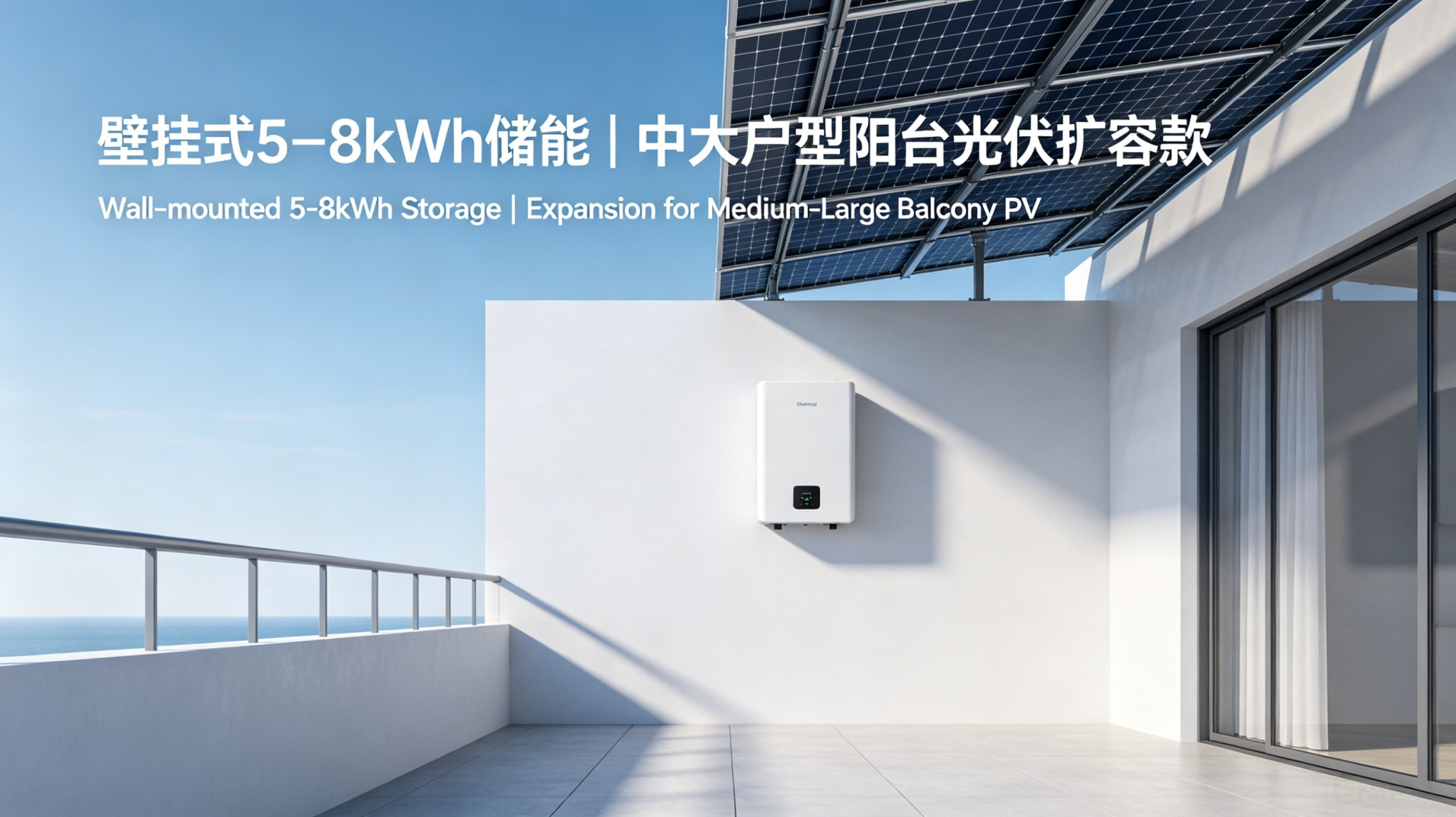 Large-sized balcony photovoltaic expansion model