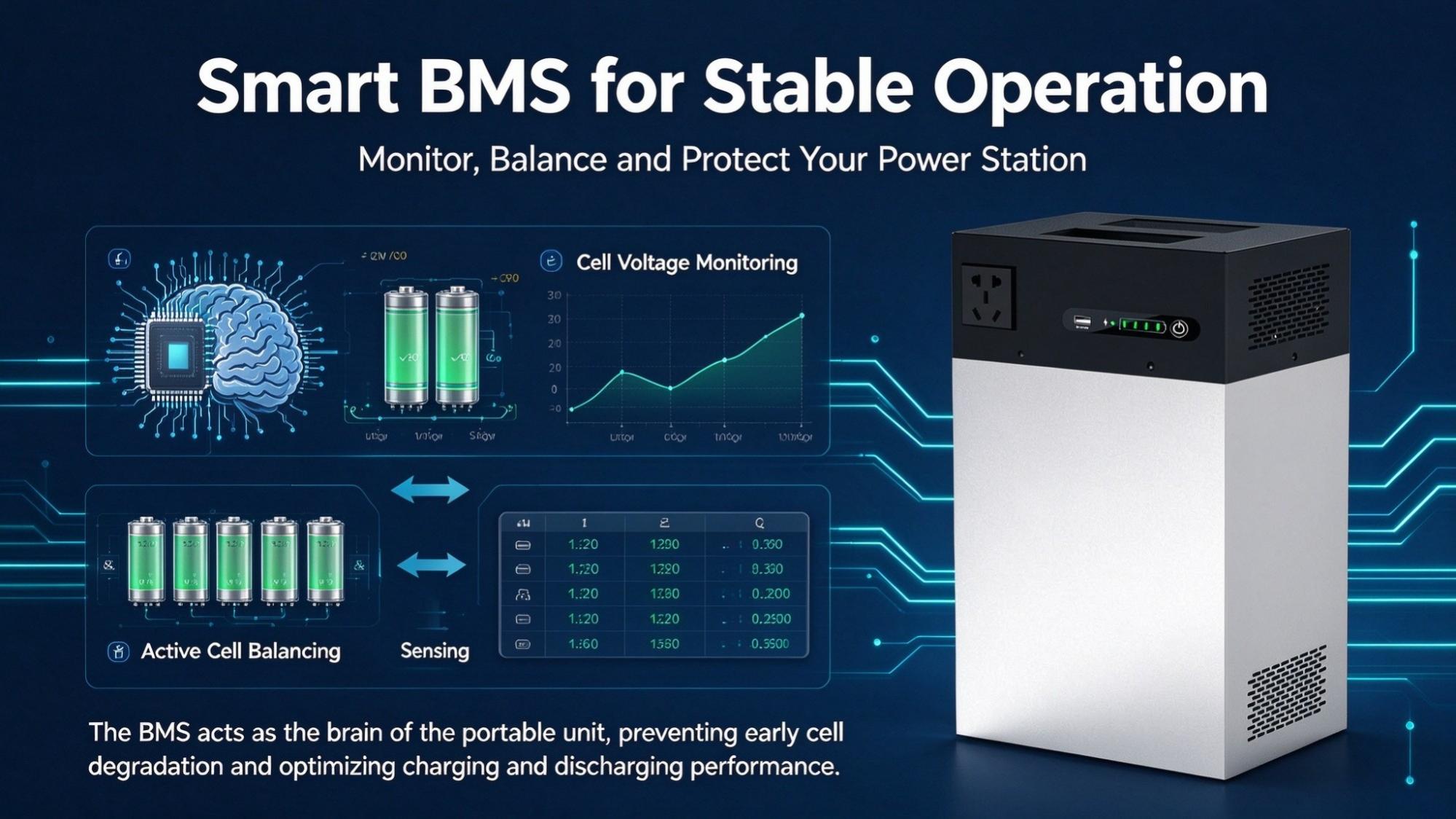 Smart BMS Protects Stable Operation of Portable Storage System