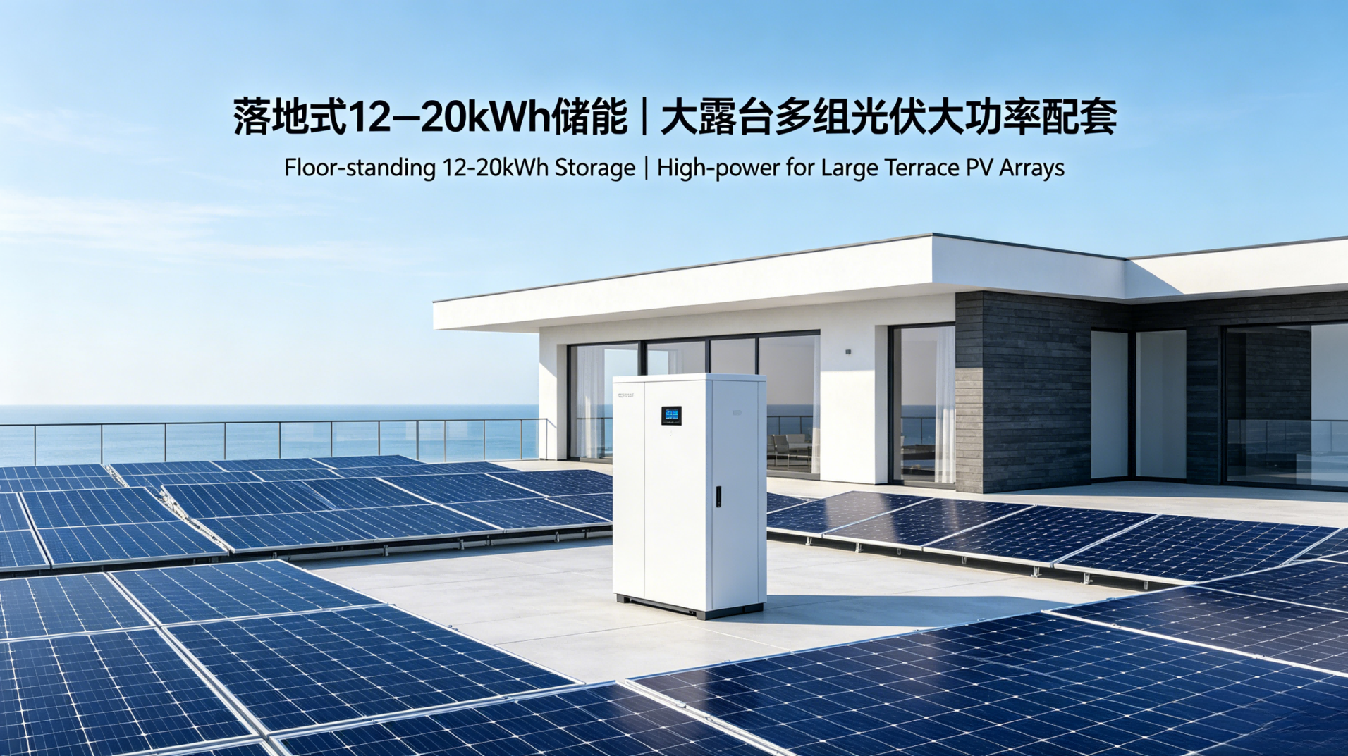 Large terrace with multiple sets of high-power photovoltaic power supply systems