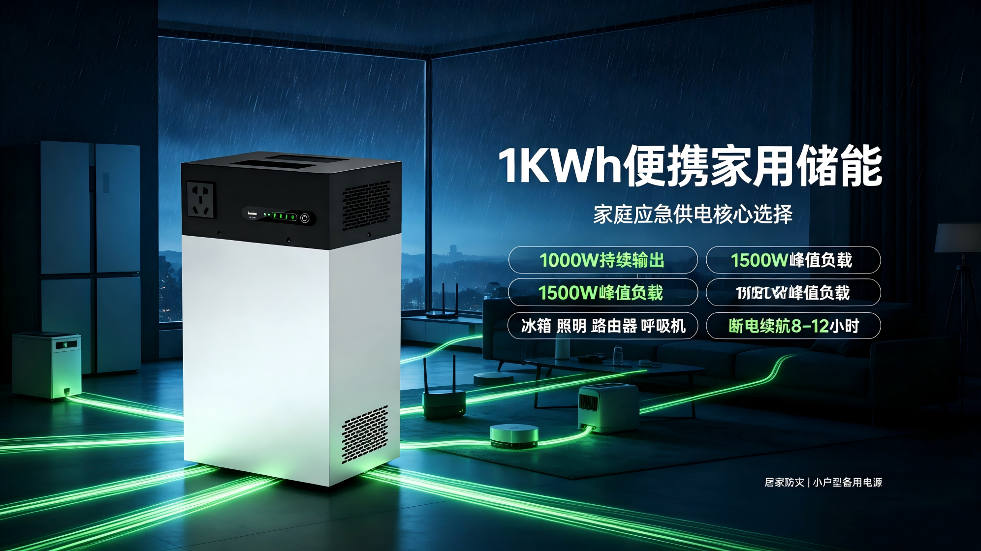 1KWh Portable Home Energy Storage, Core Choice for Household Emergency Power Supply