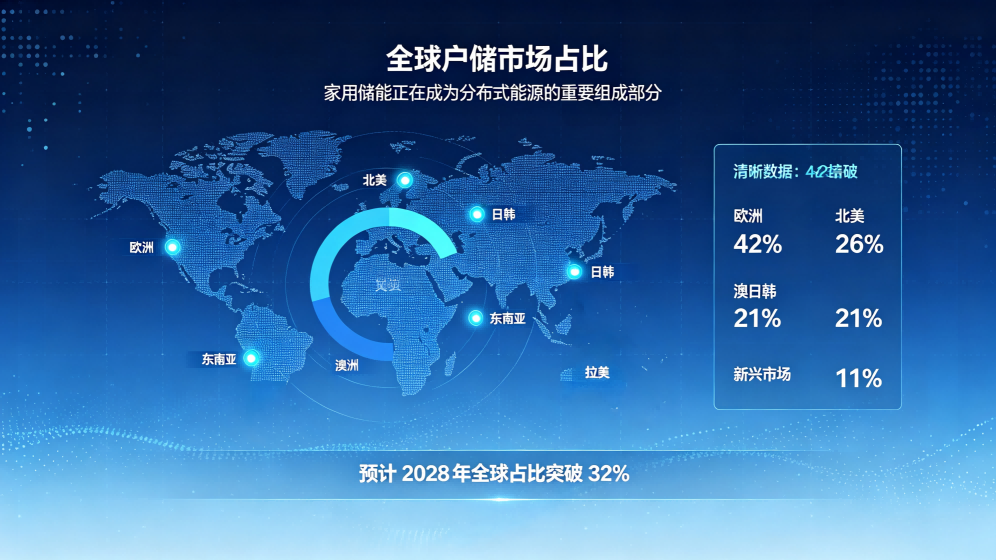 Global Market Share Distribution of Household Energy Storage Batteries