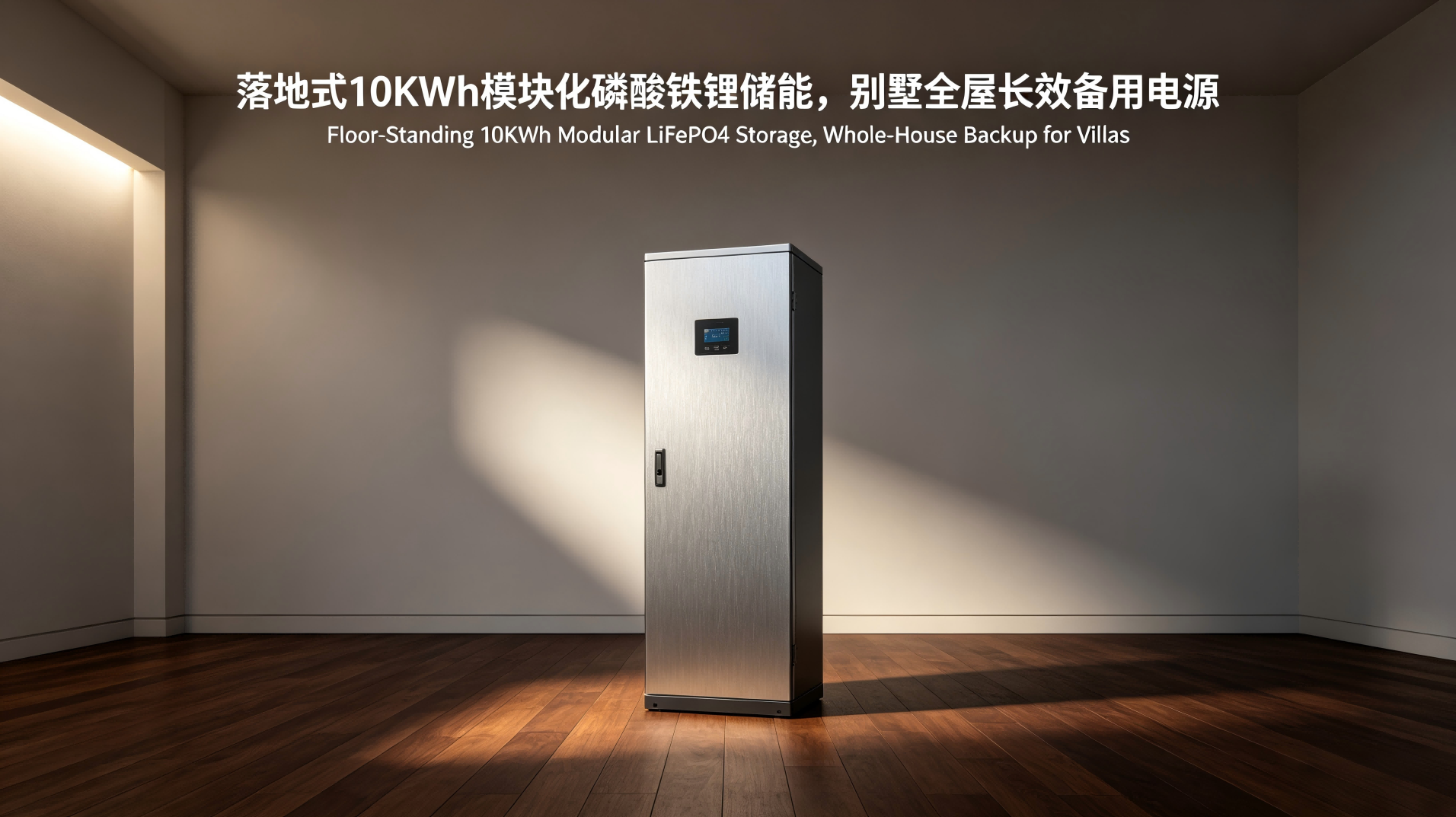 Floor-Standing 10KWh Modular LiFePO4 Storage, Whole-House Backup for Villas