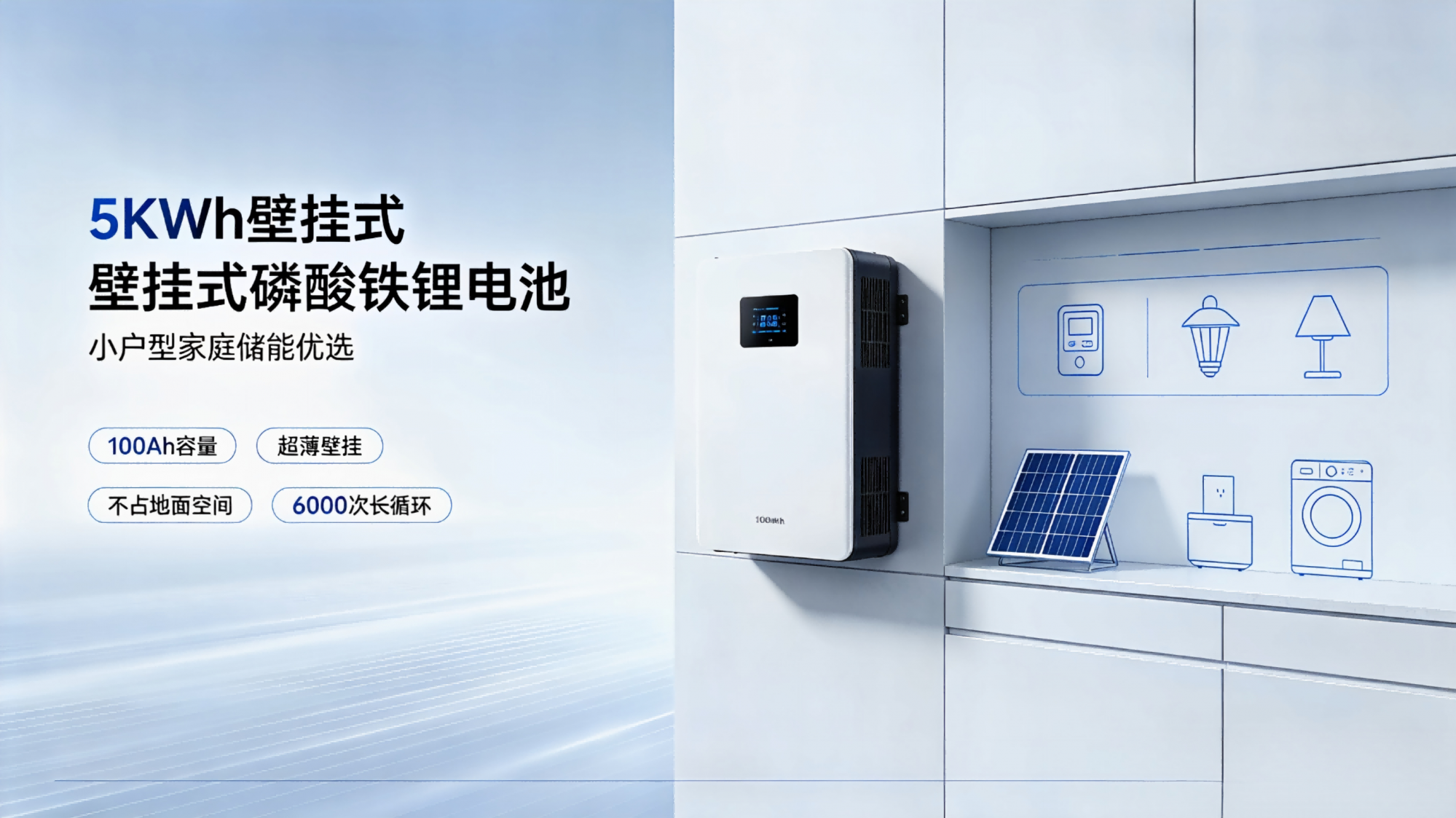 5KWh Wall-Mounted LiFePO4 Battery: Optimal Energy Storage for Small Homes